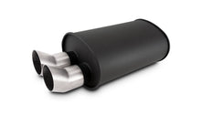 Load image into Gallery viewer, Vibrant Streetpower Flat Blk Muffler 9.5x6.75x15in Body 2.5in Inlet ID 3in Tip OD w/Dual DTM Tips Muffler Vibrant