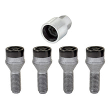 Load image into Gallery viewer, McGard Wheel Lock Bolt Set - 4pk. (Cone Seat) M12X1.5 / 17mm Hex / 25.5mm Shank Length - Black Wheel Bolts McGard