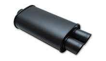 Load image into Gallery viewer, Vibrant StreetPower FLAT BLACK Oval Muffler with Dual 3in Outlet - 3in inlet I.D. Muffler Vibrant