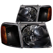 Load image into Gallery viewer, ANZO 2001-2005 Ford Explorer Crystal Headlights Black Headlights ANZO