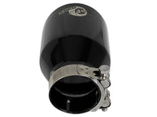 Load image into Gallery viewer, aFe MACH Force-Xp 409 SS Clamp-On Exhaust Tip 2.5in. Inlet / 4in. Outlet / 6in. L - Black Tips aFe