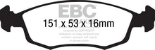 Load image into Gallery viewer, EBC 11+ Fiat 500 1.4 (ATE Calipers) Yellowstuff Front Brake Pads Brake Pads - Performance EBC