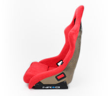 Load image into Gallery viewer, NRG FRP Bucket Seat ULTRA Edition - Large (Red Alcantara/Gold Glitter Back) Race Seats NRG