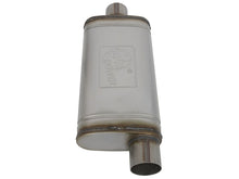 Load image into Gallery viewer, aFe MACHForce XP SS Muffler 3in Center Inlet / 3in Offset Outlet 18in L x 9in W x4in H Body Muffler aFe