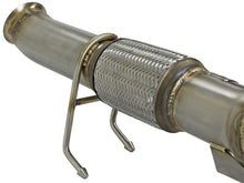 Load image into Gallery viewer, aFe Twisted Steel 3in. 304 SS Catted Series Downpipe 16-18 Ford Focus RS I4-2.3L (t) Downpipes aFe