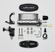 Load image into Gallery viewer, Wilwood HV Tandem M/C Kit w L/H Bracket & Prop Valve - 7/8in Bore-W/Pushrod - Early Mustang Brake Master Cylinder Wilwood