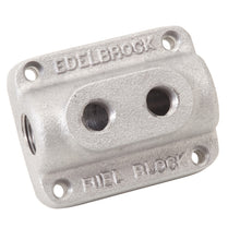 Load image into Gallery viewer, Edelbrock Fuel Block Dual Carburetor As Cast Carburetors Edelbrock