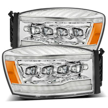 Load image into Gallery viewer, AlphaRex 06-08 Dodge Ram 1500HD NOVA LED Proj Headlights Plank Style Blk w/Seq Signal/DRL/Amber LED Headlights AlphaRex