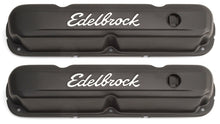 Load image into Gallery viewer, Edelbrock Valve Cover Signature Series Chrysler 1965-1991 318-340-360 CI V8 Black Valve Covers Edelbrock