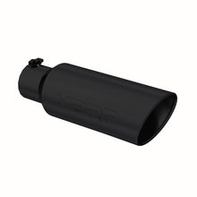 Load image into Gallery viewer, MBRP Universal Tip 6in OD Rolled End 4in Inlet 18in L Black Coated Exhaust Tip Tips MBRP