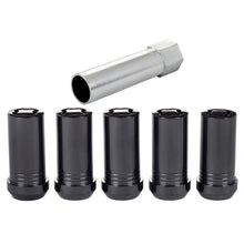 Load image into Gallery viewer, McGard Wheel Lock Nut Set - 5pk. (Tuner / Cone Seat) 1/2-20 / 13/16 Hex / 1.60in. Length - Black Lug Nuts McGard