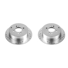 Load image into Gallery viewer, Power Stop 06-08 Hyundai Accent Rear Evolution Drilled & Slotted Rotors - Pair Brake Rotors - Slot & Drilled PowerStop