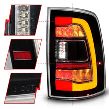 Load image into Gallery viewer, ANZO 09-18 Dodge Ram 1500 Sequential LED Taillights Black w/Switchback Amber Signal Tail Lights ANZO