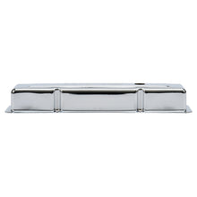 Load image into Gallery viewer, Edelbrock Valve Cover Signature Series Chevrolet 1959-1986 262-400 CI V8 Low Chrome Valve Covers Edelbrock