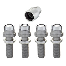 Load image into Gallery viewer, McGard Wheel Lock Bolt Set - 4pk. (Radius Seat) M14X1.5 / 19mm Hex / 35.4mm Shank Length - Chrome Wheel Bolts McGard