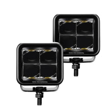 Load image into Gallery viewer, Go Rhino Xplor Blackout Series Cube LED Spot Light Kit (Surface/Threaded Stud Mnt) 2x2 - Blk (Pair) Light Bars & Cubes Go Rhino