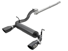 Load image into Gallery viewer, aFe Rebel Series 2.5in 409 SS Cat-Back Exhaust w/ Black Tips 18-19 Jeep Wrangler (JL) V6 3.6L Catback aFe