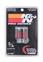 Load image into Gallery viewer, K&N 0.75 inch ID 1.375 inch OD 1.125 inch H Clamp On Crankcase Vent Filter Air Filters - Universal Fit K&N Engineering