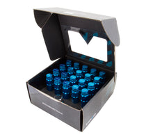 Load image into Gallery viewer, NRG 700 Series M12 X 1.25 Steel Lug Nut w/Dust Cap Cover Set 21 Pc w/Locks & Lock Socket - Blue Lug Nuts NRG