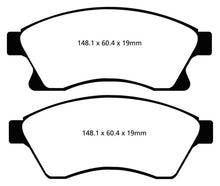 Load image into Gallery viewer, EBC EBCDP22065 EBC 11+ Chevrolet Cruze 1.4 Turbo (10.9 inch front rotor) Greenstuff Front Brake Pads
