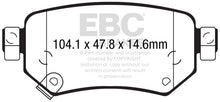 Load image into Gallery viewer, EBC EBCUD1874 EBC 2016+ Mazda 6 2.5L Ultimax2 Rear Brake Pads