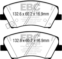 Load image into Gallery viewer, EBC EBCUD1912 EBC 2017+ Hyundai Elantra 1.4L Turbo Ultimax2 Front Brake Pads