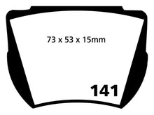 Load image into Gallery viewer, EBC EBCDP4141R EBC 59-65 Aston Martin DB4 3.7L Convertible Yellowstuff Rear Brake Pads