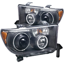 Load image into Gallery viewer, ANZO 2007-2013 Toyota Tundra Projector Headlights w/ Halo Black (CCFL) Headlights ANZO