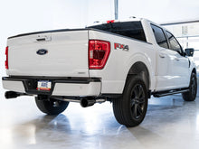 Load image into Gallery viewer, AWE 0FG 21+ Ford F150 Dual Split Rear Cat-Back Exhaust- 5in Diamond Black Tips Catback AWE Tuning