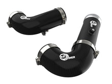 Load image into Gallery viewer, aFe BladeRunner Intercooler Hot & Cold Side Tubes Combo 20-21 GM Trucks 3.0L (td) - Black Intercoolers aFe