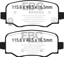 Load image into Gallery viewer, EBC 15+ Fiat 500X 1.4 Turbo Yellowstuff Rear Brake Pads Brake Pads - Performance EBC