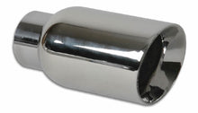 Load image into Gallery viewer, Vibrant 2.5in ID Single 4in OD Round SS Exhaust Tip (Double Wall Angle Cut) Tips Vibrant