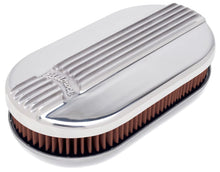 Load image into Gallery viewer, Edelbrock EDE4115 Edelbrock Air Cleaner Classic Series Oval Aluminum Top Cloth Element 17 5In X 9 35In X 3 9In