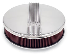 Load image into Gallery viewer, Edelbrock EDE4117 Edelbrock Air Cleaner Classic Series Round Aluminum Top Cloth Element 14In Dia X 3 9In Polished