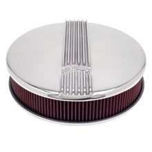 Load image into Gallery viewer, Edelbrock EDE4117 Edelbrock Air Cleaner Classic Series Round Aluminum Top Cloth Element 14In Dia X 3 9In Polished