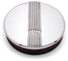 Load image into Gallery viewer, Edelbrock EDE4117 Edelbrock Air Cleaner Classic Series Round Aluminum Top Cloth Element 14In Dia X 3 9In Polished