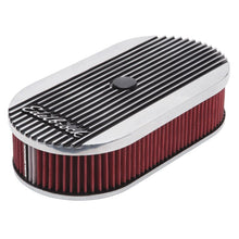 Load image into Gallery viewer, Edelbrock EDE4273 Edelbrock Air Cleaner Elite II Oval Single 4-Bbl Carb 2 5In Red Element Polished