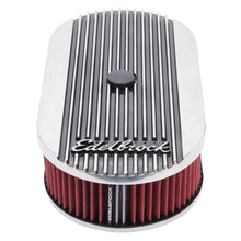 Load image into Gallery viewer, Edelbrock EDE4273 Edelbrock Air Cleaner Elite II Oval Single 4-Bbl Carb 2 5In Red Element Polished