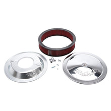 Load image into Gallery viewer, Edelbrock EDE1224 Edelbrock Air Cleaner Pro-Flo Series Round 14 In Diameter Cloth Element 3/8In Dropped Base Chrome