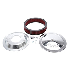 Load image into Gallery viewer, Edelbrock EDE1224 Edelbrock Air Cleaner Pro-Flo Series Round 14 In Diameter Cloth Element 3/8In Dropped Base Chrome