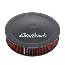 Load image into Gallery viewer, Edelbrock EDE1225 Edelbrock Air Cleaner Pro-Flo Series Round 14 In Diameter Cloth Element 3/8Indropped Base Black