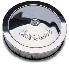 Load image into Gallery viewer, Edelbrock EDE1207 Edelbrock Air Cleaner Pro-Flo Series Round Steel Top Paper Element 14In Dia X 3 313In Chrome