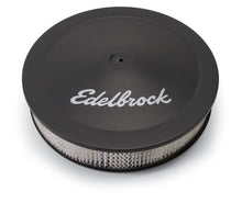 Load image into Gallery viewer, Edelbrock EDE1223 Edelbrock Air Cleaner Pro-Flo Series Round Steel Top Paper Element 14In Dia X 3 75In Dropped Base