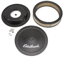 Load image into Gallery viewer, Edelbrock EDE1223 Edelbrock Air Cleaner Pro-Flo Series Round Steel Top Paper Element 14In Dia X 3 75In Dropped Base