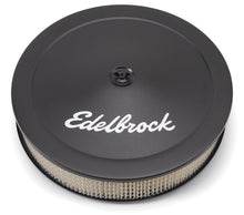 Load image into Gallery viewer, Edelbrock EDE1223 Edelbrock Air Cleaner Pro-Flo Series Round Steel Top Paper Element 14In Dia X 3 75In Dropped Base