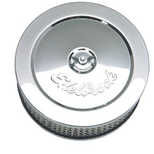 Load image into Gallery viewer, Edelbrock EDE1209 Edelbrock Air Cleaner Pro-Flo Series Round Steel Top Paper Element 6In Dia X 3 625In Chrome