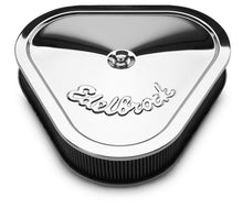 Load image into Gallery viewer, Edelbrock EDE1222 Edelbrock Air Cleaner Pro-Flo Series Triangular Steel Top 14 125In X 13 375In X 3 5In Chrome