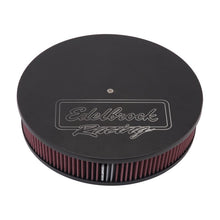 Load image into Gallery viewer, Edelbrock EDE41613 Edelbrock Air Cleaner Victor Series Round Aluminum Top Cloth Element 14In Dia X 3 125In Black