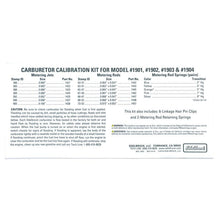 Load image into Gallery viewer, Edelbrock EDE1940 Edelbrock Calibration Kit for 1901 / 1902 / 1903 / 1904