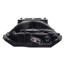 Load image into Gallery viewer, Edelbrock EDE27033 Edelbrock Intake Manifold Perf Eps SBC w/ Oil Fill Tube and Breather Black